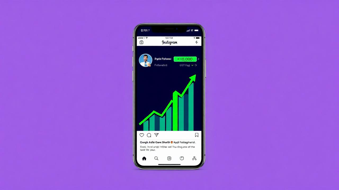 Instagram follower growth chart showing 10,000 free followers gained organically in 2026