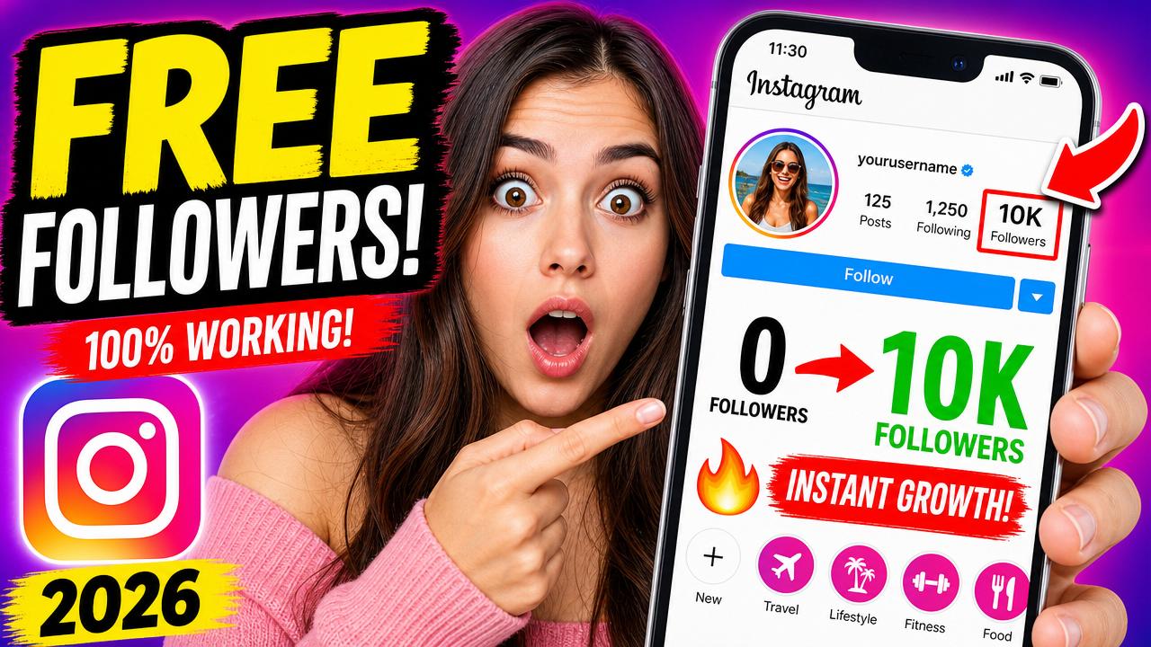 How to Get Free Instagram Followers in 2026 (Real, Organic & 100% Working)